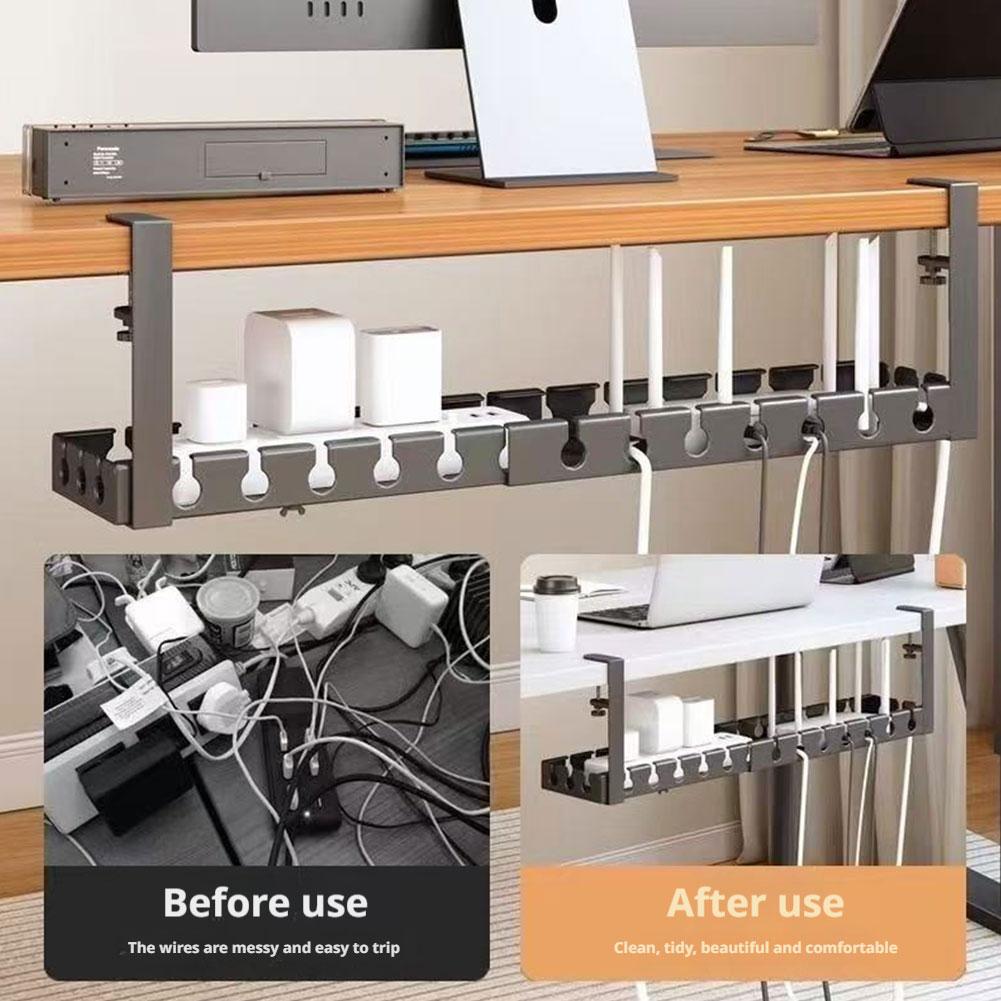 Cubicle Shelf Organizer - Gestion des câbles extensible sous le