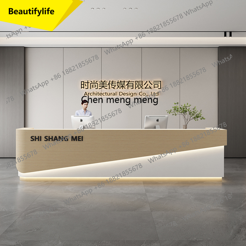Reception Desk Counter - X188 Hall d'hôtel simple et moderne,