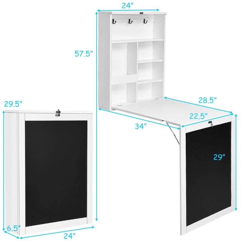 Wall Mounted Desk Fold - Nouveauté - Bureau d'ordinateur mural pliable
