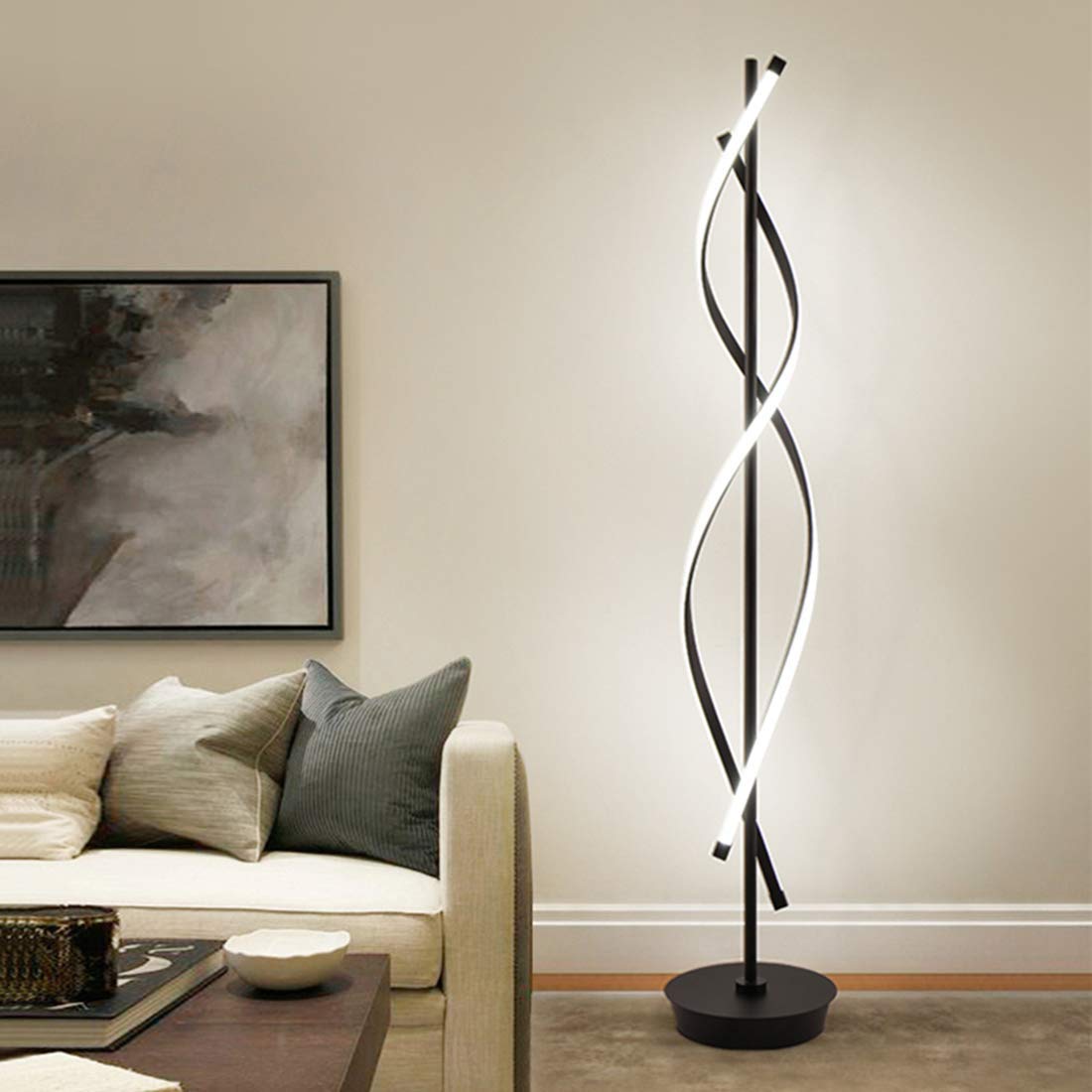 Floor Lamp Arched - Lampe sur pied LED avec télécommande,