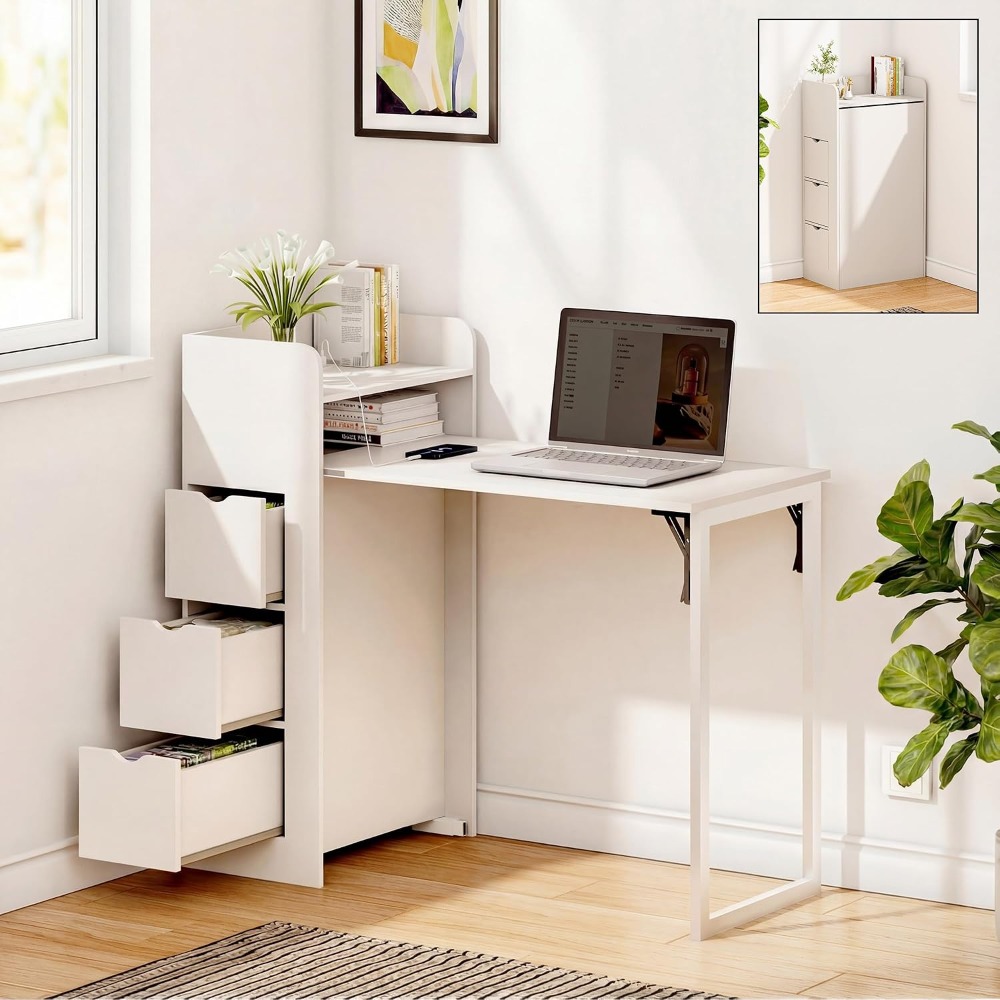Wall Mounted Desk Fold - Bureau mural pliable, bureau dissimulé peu