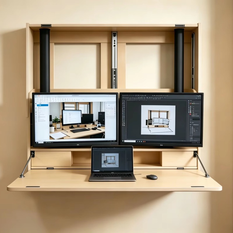 Wall Mounted Desk Fold - Station de travail à domicile peu