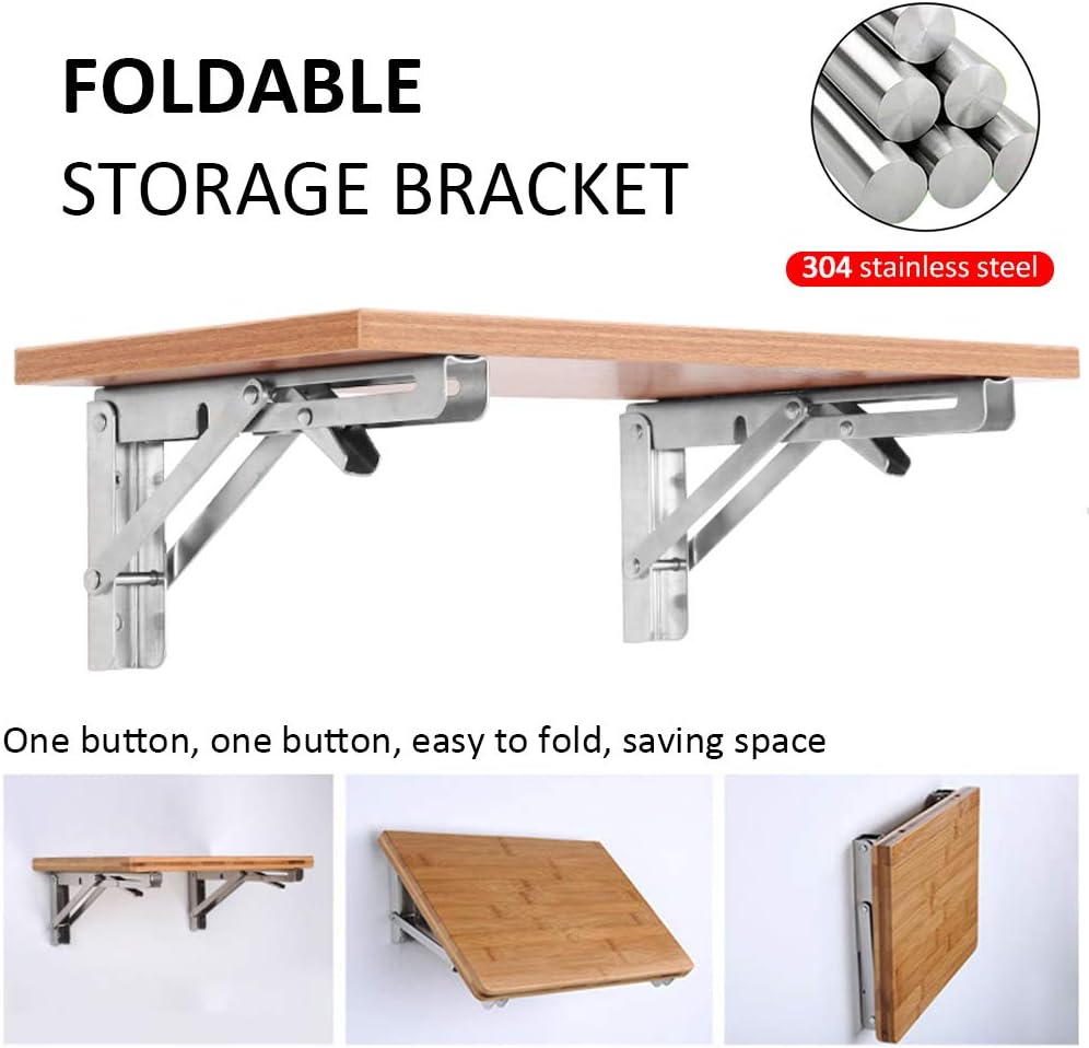 Wall Mounted Desk Fold - 2 pièces support pliant pour étagère