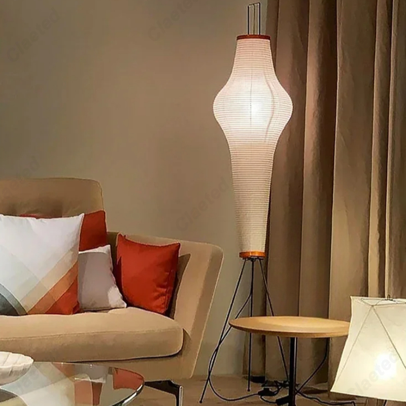 Lampadaire LED en papier de ri - Floor Lamp Arched avis et prix