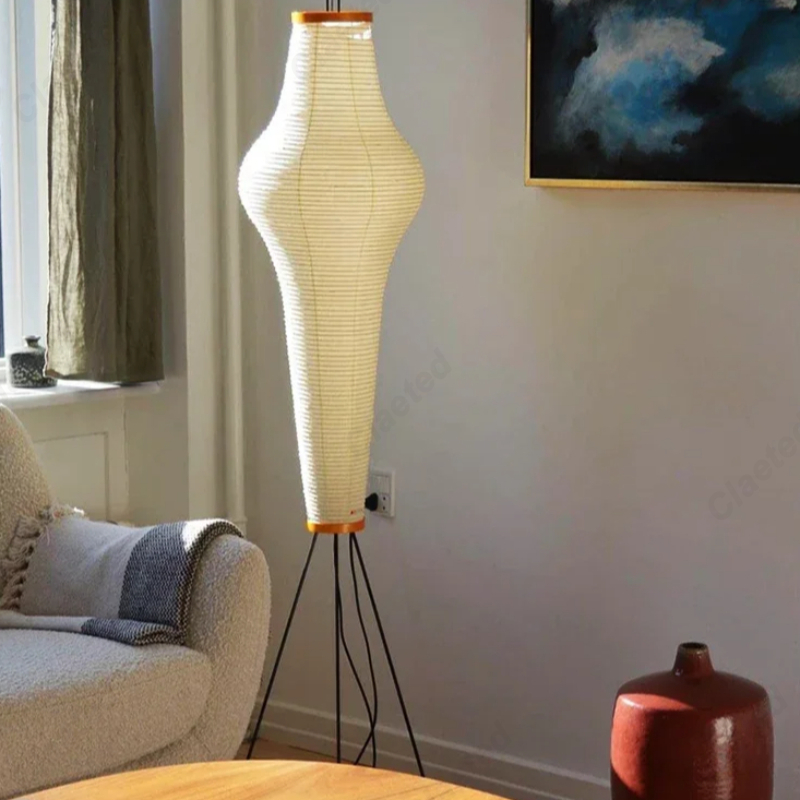 Lampadaire LED en papier de ri - Floor Lamp Arched avis et prix