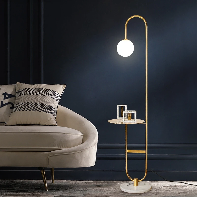 Lampe LED autoportante en marb - Floor Lamp Arched avis et prix