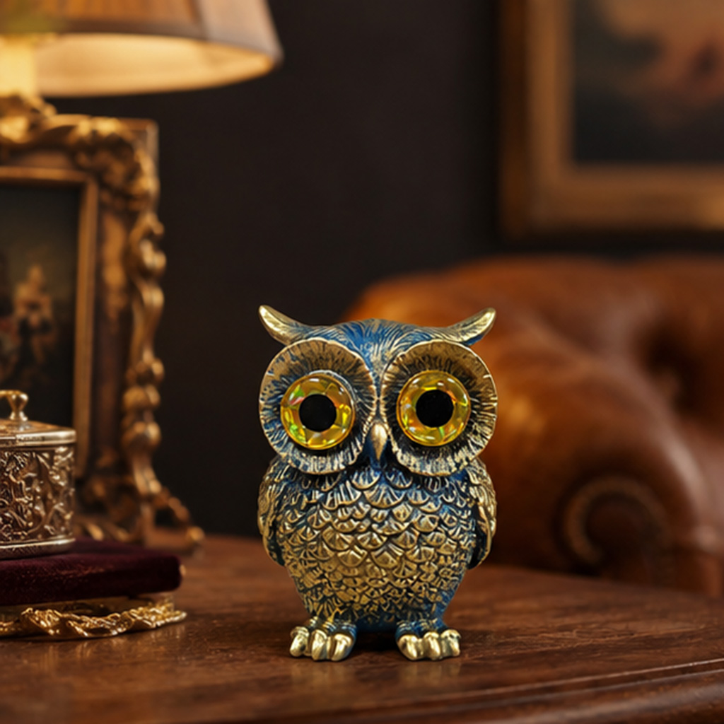 Statue d'hibou vintage en rési - Cubicle Shelf Organizer avis et prix