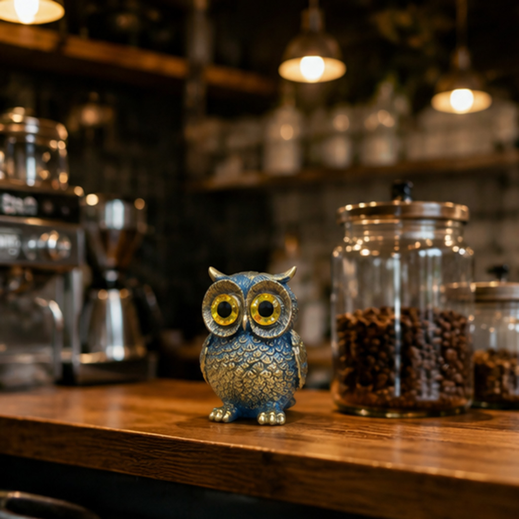 Statue d'hibou vintage en rési - Cubicle Shelf Organizer avis et prix