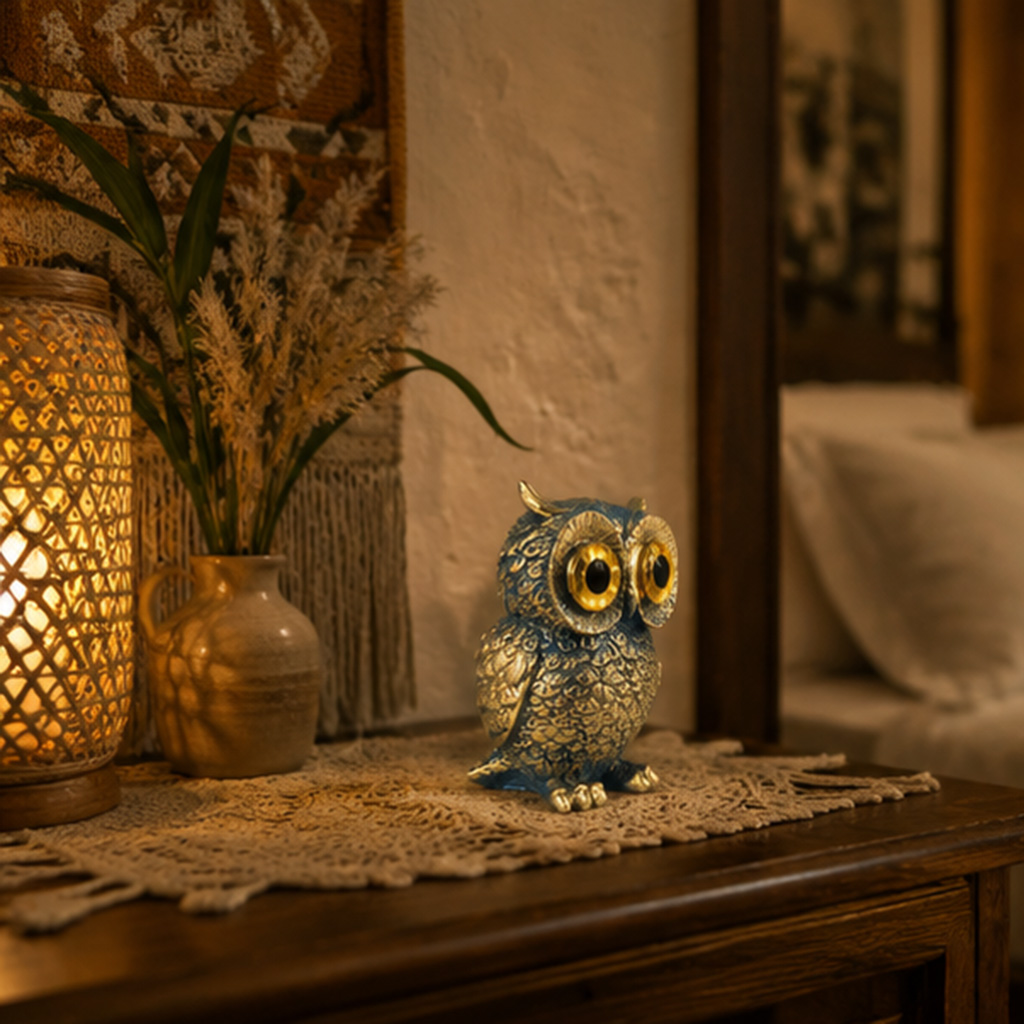 Statue d'hibou vintage en rési - Cubicle Shelf Organizer avis et prix